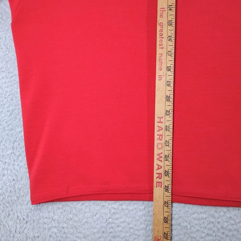 Vintage St. Croix Sweater Mens Large Red Merino Wool Knitted Long Sleeve V Neck